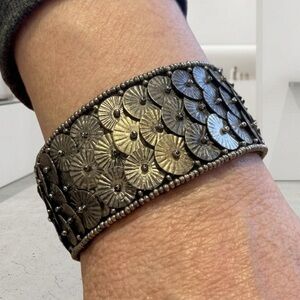 Silver Textured Bracelet